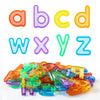 Pretrans 78 Pcs Plastic Letters For Kids - 3 Sets Of Lowercase Alphabet Letters, Translucent Toys For Light Table, Ideal Light B