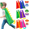 Irolewin Dinosaur-Capes-Costume For Kids Dragon Masks Dino-Party-Favors 6 Pack Toddlers Boys Dress-Up Costumes Role Play Gift