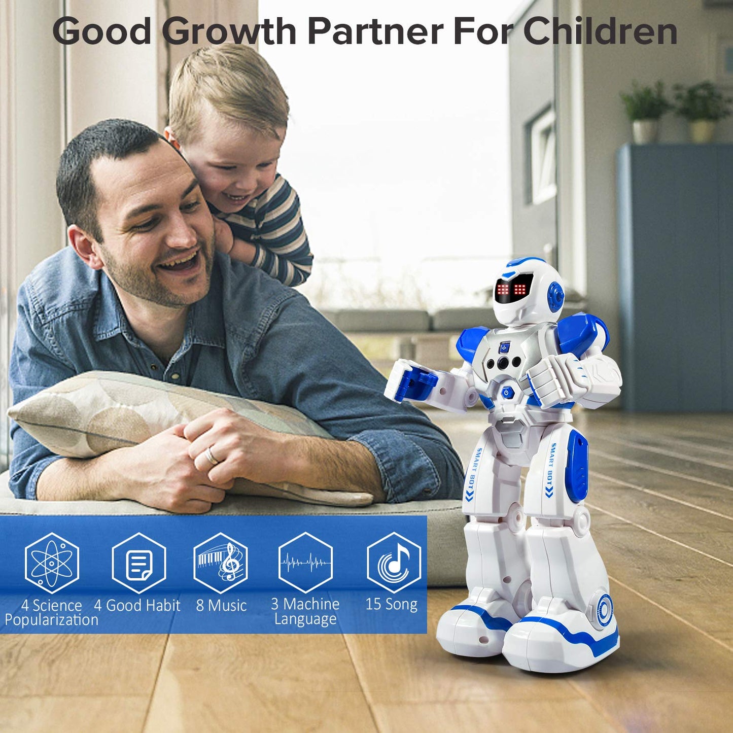 Zosam Remote Control Robot for Kids Intelligent Programmable Robot with Infrared Controller Toys, Dancing, Singing, Moonwalking