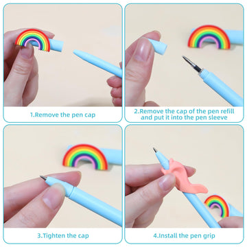 Magic Pens With Grips And Refills, Reusable Invisible Ink Pen For Kid'S Handwriting Practice Kit, Children'S Writing Practice Ai