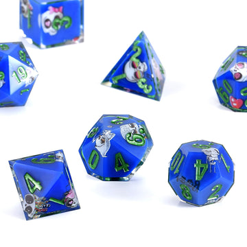 Core-Wrapped Dice Heart Dice Skull W20 Dice D20 Dragon and Dungeon Dice Sharp Corners Dices Polyhedral Role Playing Gaming Dices