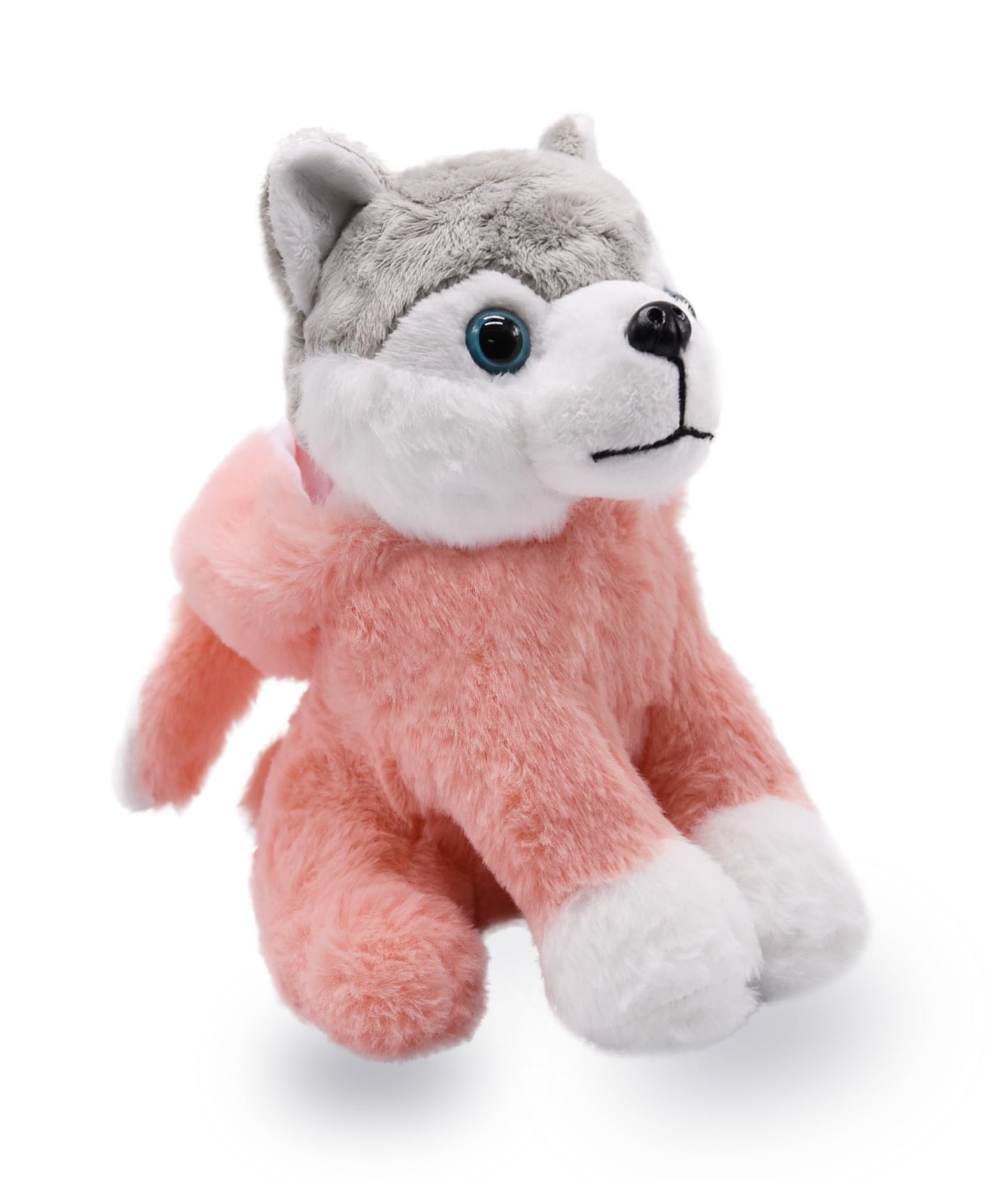 YONLIT Adorable Husky Stuffed Animal Dressed in a Pink Bunny Outfit, Super Cute and Soft Plush Puppy Bunny for Easter Basket Gif