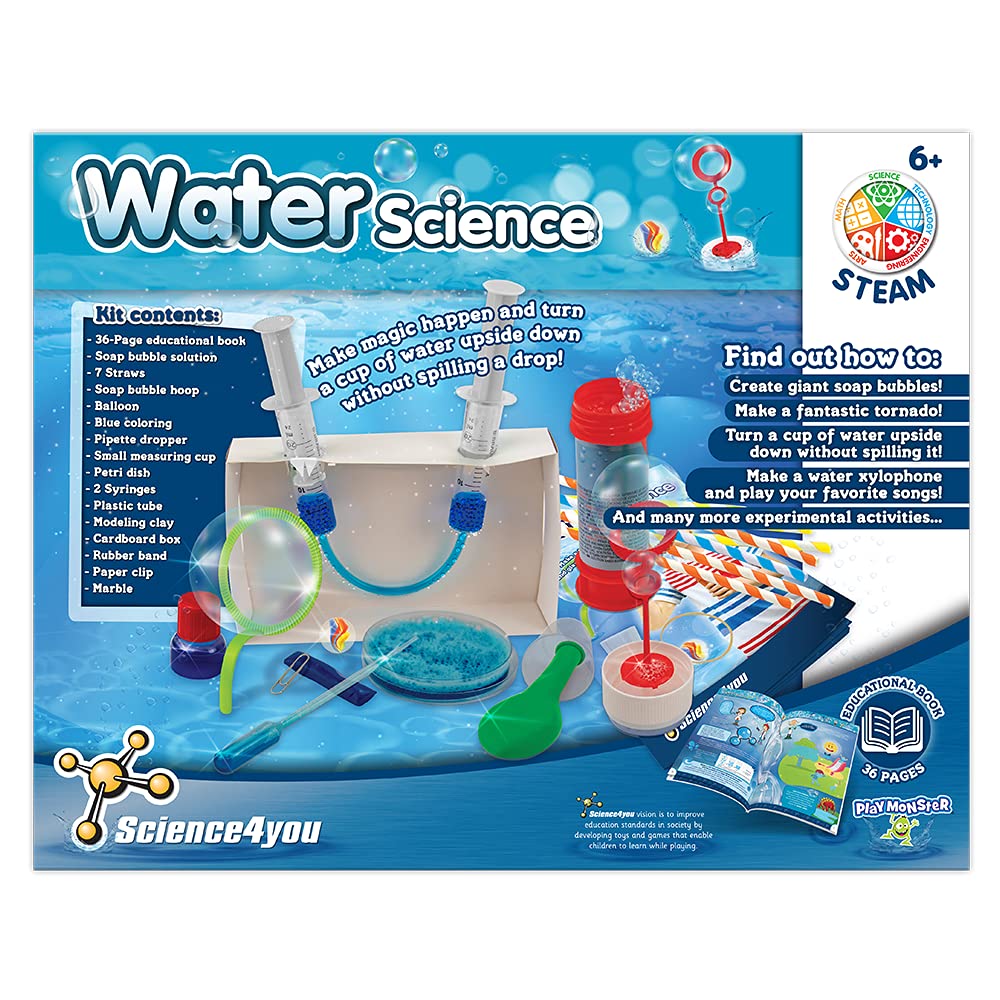 Playmonster Science4You - Water Science - Create And Experiment With H2O - Fun, Education Activity For Kids Ages 6+
