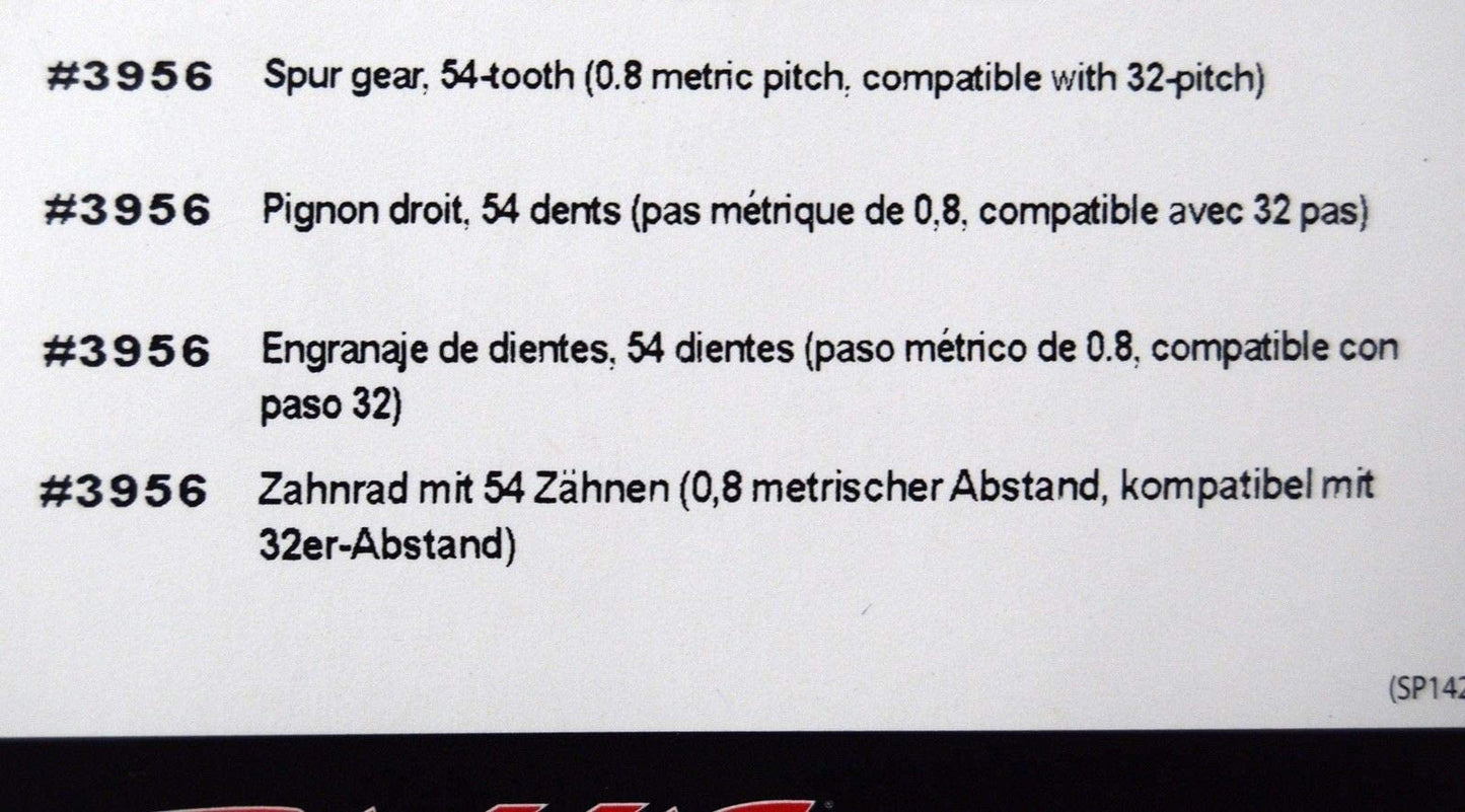 Traxxas 3956 Spur Gear, 54-Tooth (0.8 Metric Pitch, Compatible With 32-Pitch)