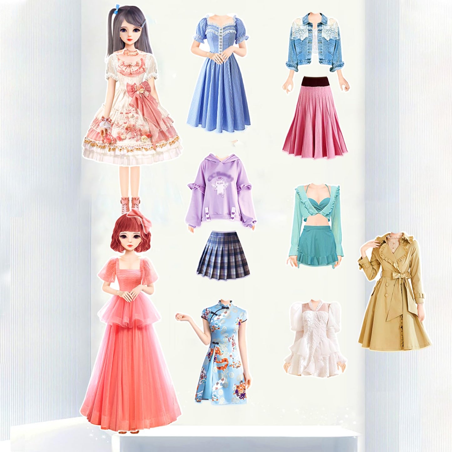 Magnetic Dress Up Dolls, Magnetic Doll Dress Up Kits Magnetic Paper Dolls Pretend Play Set For Girls Ages 4 Years And Up Kids Tr