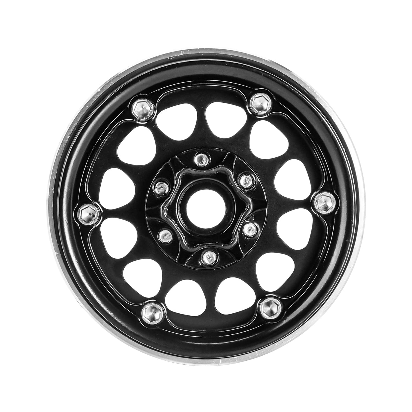 INJORA 1.9 Beadlock Wheel Deep Dish Negative Offset 10.4mm Wheel Rim for 1/10 RC Crawler Auto Axial SCX10 90046 AXI03007 TRX4 VS