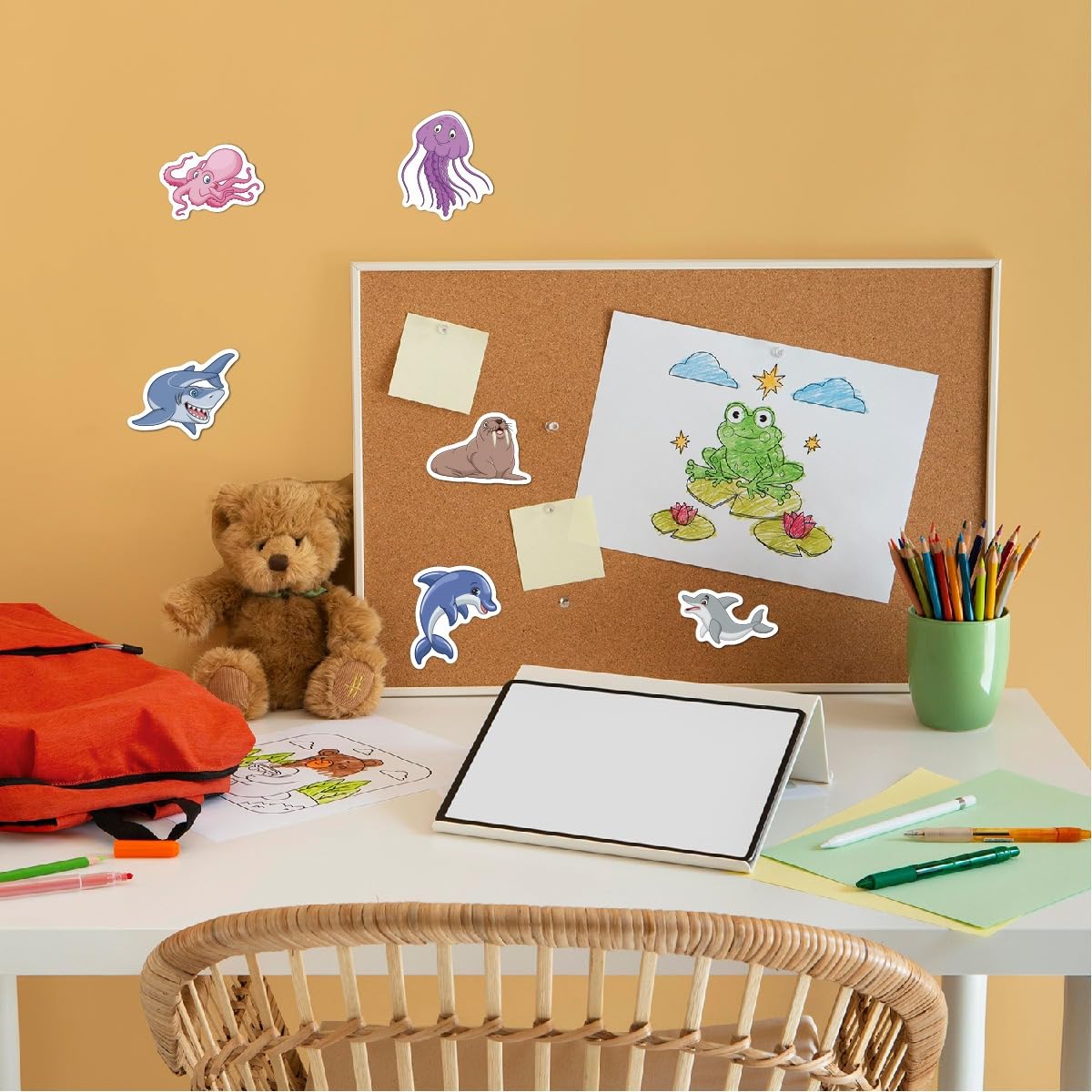 100Pcs Sea Animals Stickers For Kids Waterproof Vinyl Cute Ocean Stickers For Water Bottle Scrapbook Laptop Skateboard Computer Stickers For Teens Kids Girls