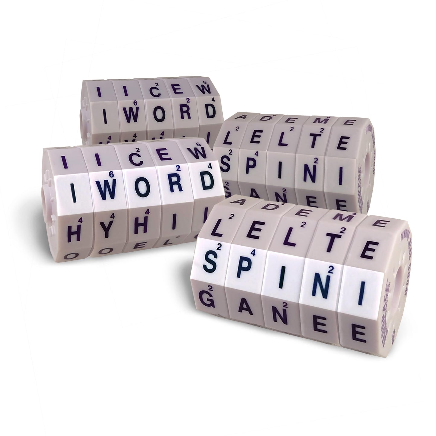 Geospace Word Spin Deluxe Family Edition for mature-themeds & Kids - The Award Winning Magnetic Word Game with 20 Magnetic Spin Wheels Timer & Score Pad - Birthday Parties & Game Night Fun!