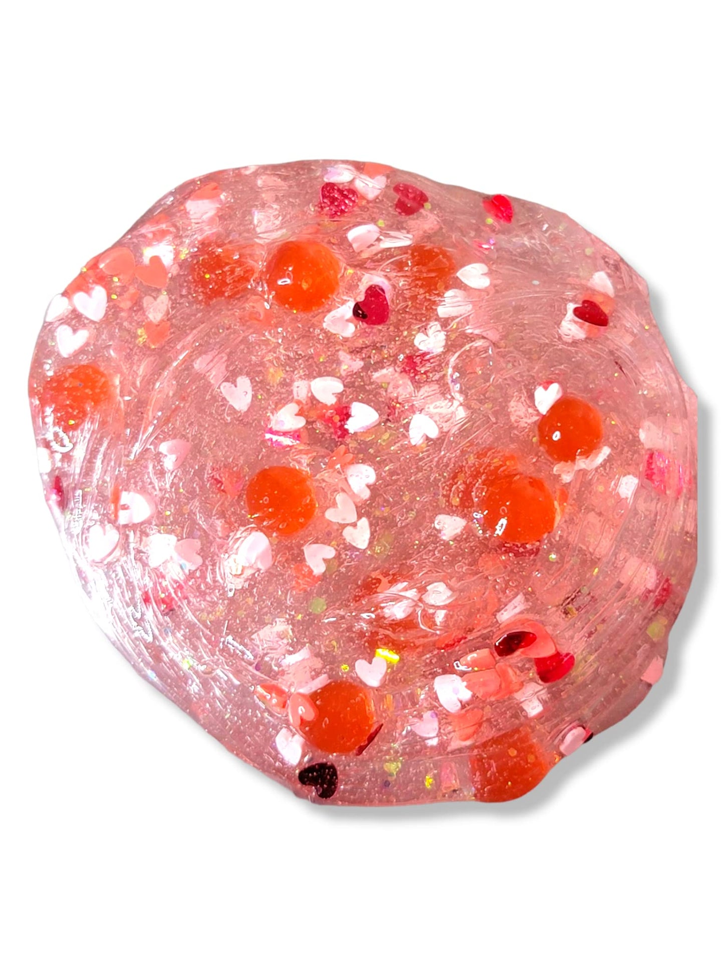 Sweetheart Popping Boba Handmade Scented Clear Slime 4Oz - Hoshimi Slimes