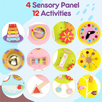 Sinpedex Activity Wall Busy Board: Montessori Sensory Wall Panles Caterpillar Learning Activity Panels (Caterpillar A)