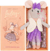LEVLOVS Angelina Ballerina Doll - Sissy Mouse Plush Toy, Beige, Linen, Matchbox Model
