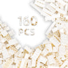 160 Piece White Classic Building Bricks, 8 Sizes Classic Building Bricks Bulk Pack, Compatible With Lego Parts And Pieces (White