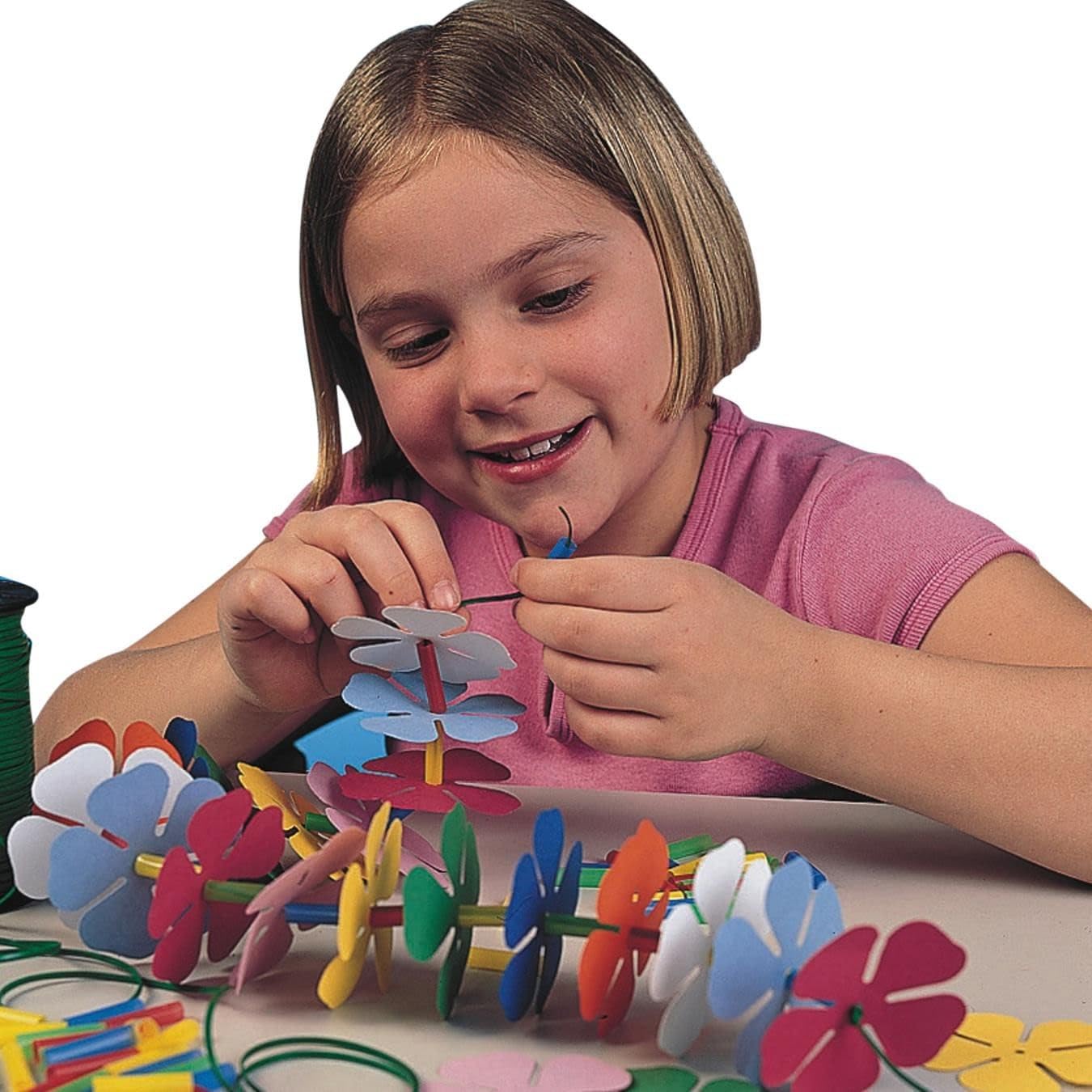 S&S Worldwide Aloha Leis Craft Kit, DIY for Kids, Classroom, Camp, After School, Educational, Hawaiian Luau Craft, Summer Party,