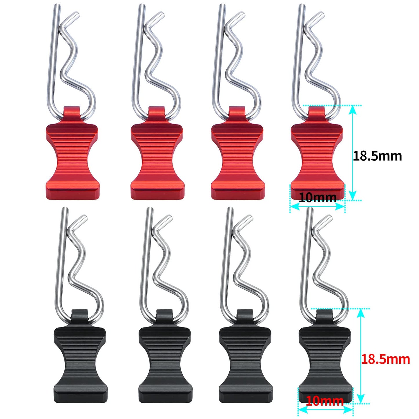 Swx Rc Body Clips Pins With Pull Taps For 1/6 Rc Crawler Car Axial Scx6 Axi05000 Upgrades Parts (Red)