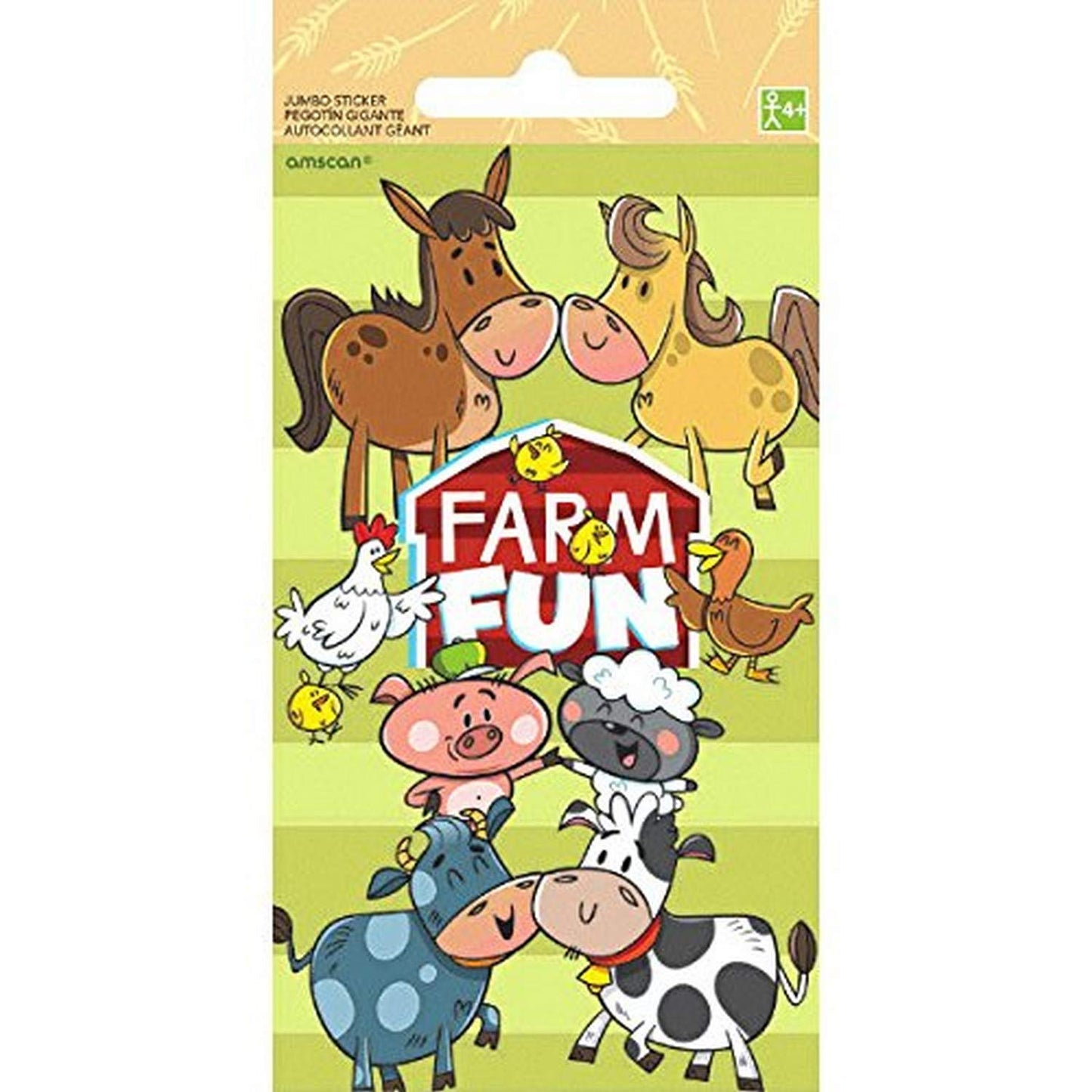 Farm Animals Jumbo Sticker | Party Favor
