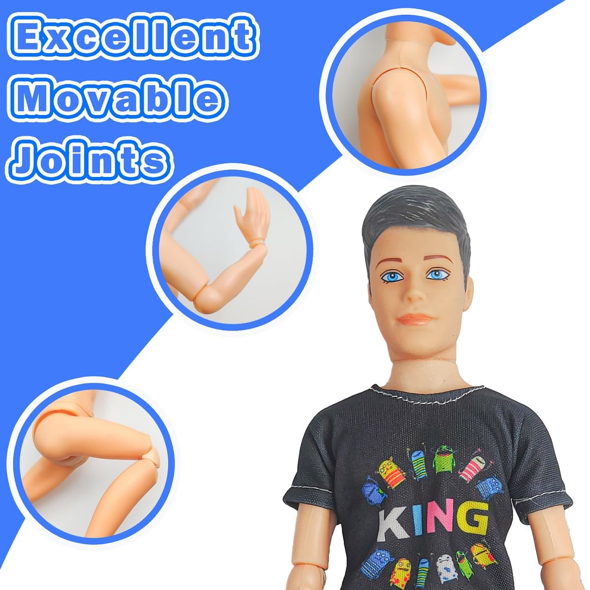 Chioldilly Interactive Family Toy Fun Action Figures Set, Imaginative Educational Family Doll Play, For Kids 3+(Editions D)