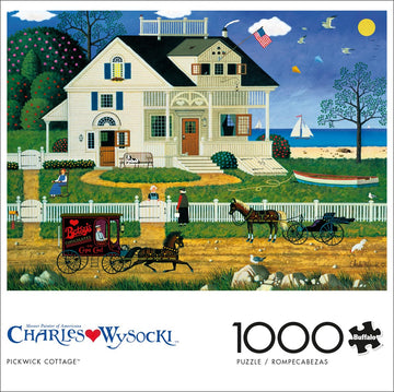 Buffalo Games - Charles Wysocki - Pickwick Cottage - 1000 Piece Jigsaw Puzzle For Adults -Challenging Puzzle Perfect For Game Nights - Finished Size Is 26.75 X 19.75