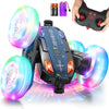 Paaxido Remote-Control-Car-Stunt-RC-Car, New Upgraded 2.4Ghz 4WD Double-Sided 360 Rotating RC Crawler with Headlights & Wheel Li