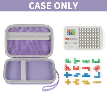 Case Compatible With Giiker Super Blocks Puzzle Game, Super Slide Brain Teaser Puzzle Holder, Organizer Storage Bag For Electronic Brain Game Console & Puzzles For Kids Boys And Girls -Box Only-Purple