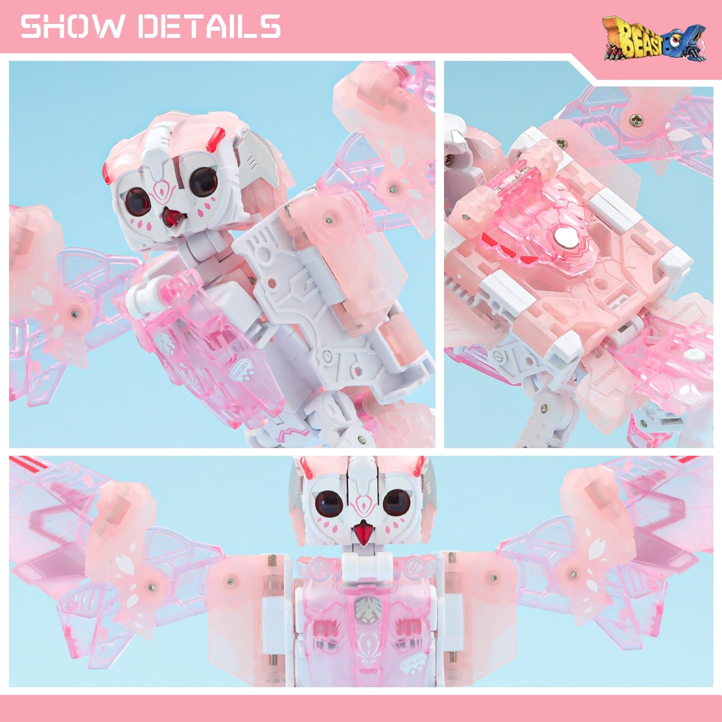 52Toys Beastbox Bb-41Rh Rhapsody, Owl Transforming Toy Action Figure Mecha Cube For Collectors Kids