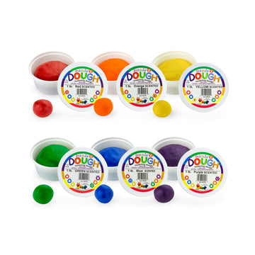Hygloss Play Modeling Dough - 6Lb. Dough Scented - Safe & Non-Toxic For Kids Arts & Crafts - Party Favors - Classroom Supplies, 6 Assorted Colors