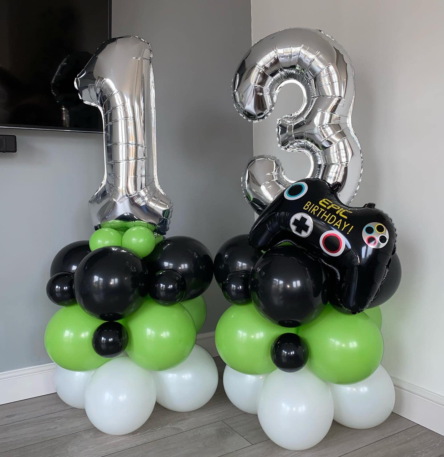 40 Inch Silver 13 Number Balloons Giant Jumbo Huge 13 Or 31 Foil Mylar Helium Number Digital Balloons Silver Birthday Mylar Digi