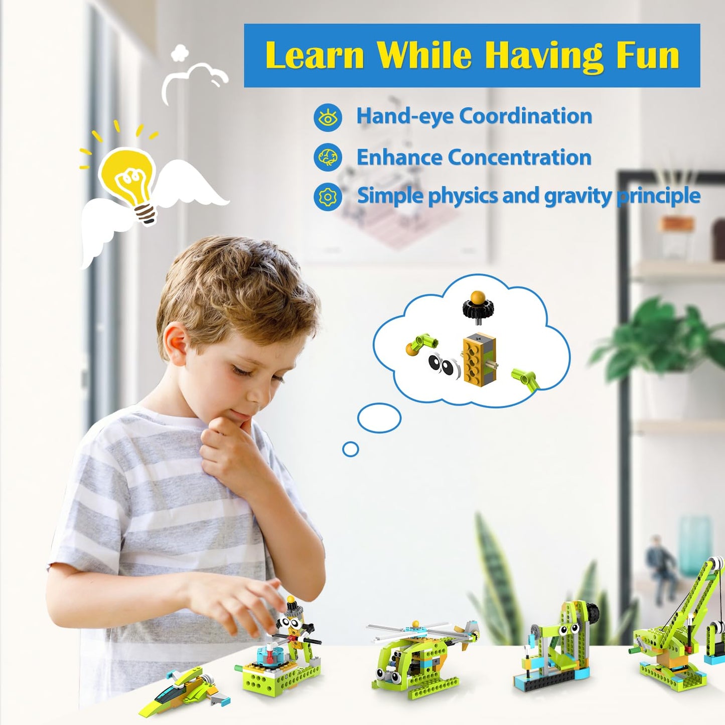 Makerzoid Building Robot Kit, 370+ Educational Diy Building Blocks, 100+ Models Stem Robot Toy For Kids Ages 6+, Birthday Christ