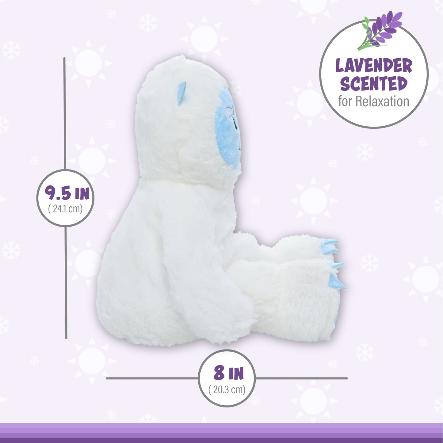 1I4 Group Warm Pals - Yeti - Cozy Lavender Scented Plush Toys - Stuffed Animal - Coolable Bedtime Comfort Plushie