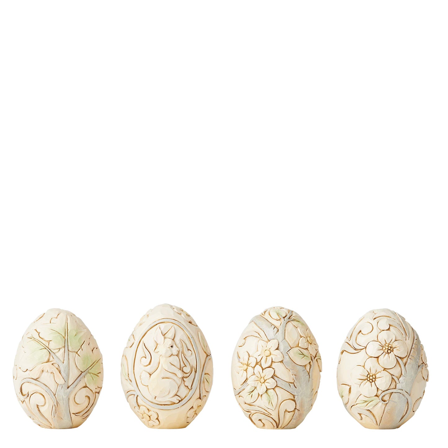 Enesco Jim Shore Heartwood Creek, 8.5-Inch Height, Woodland Basket With 4 Eggs, White