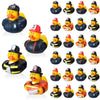 DEEKIN Fireman Rubber Duck 2 Inch Firefighter Hero Ducks Fighter Hero Bath Toy for Firefighter Theme Birthday Party Favors Beach