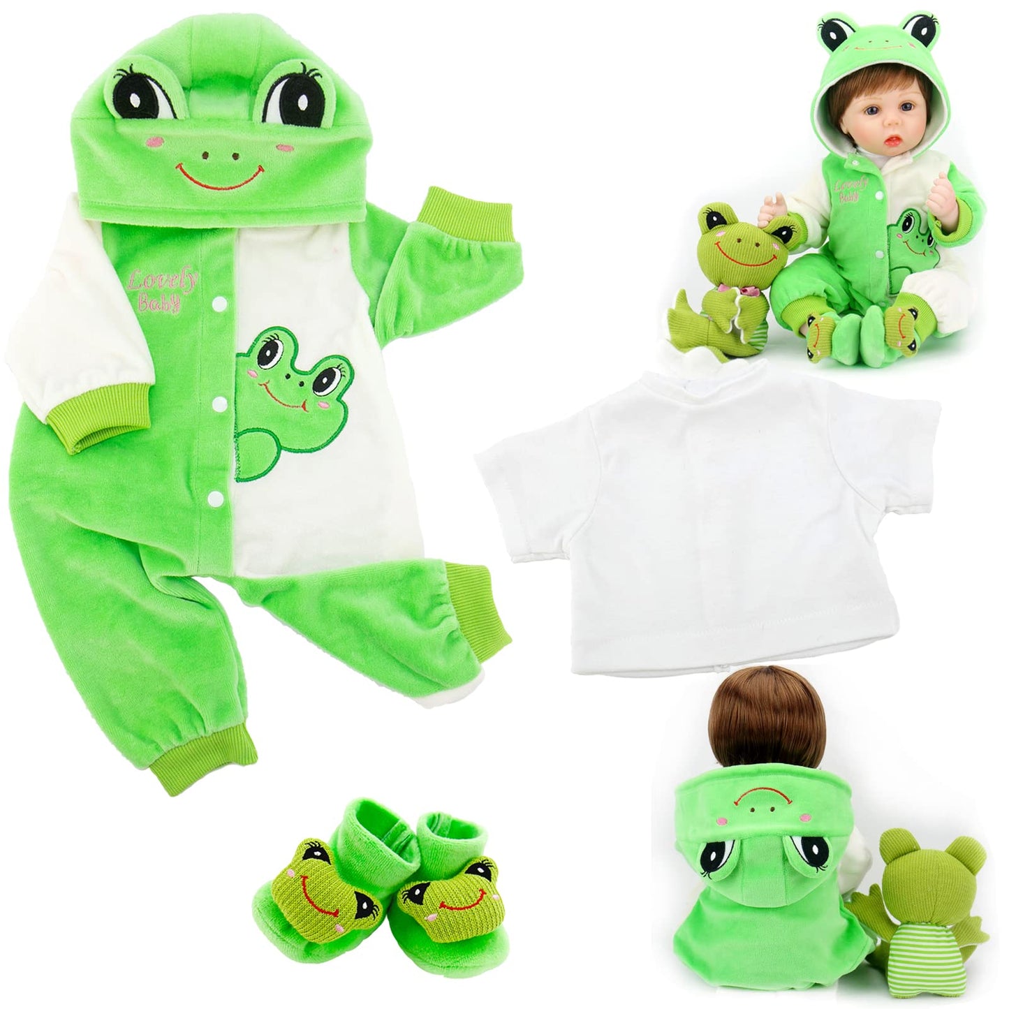 Aori Reborn Dolls Clothes - Outfit Accessories For 20-24 Inch Realistic Newborn Toy Dolls