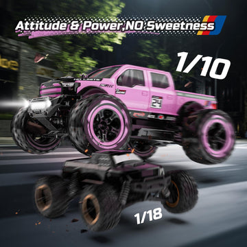 Deerc 1:10 Fast Rc Cars For Adults, 4X4 High Speed Rc Truck Crawler, 48+Km/H, Pink All Terrain Hobby Remote Control Monster Truc