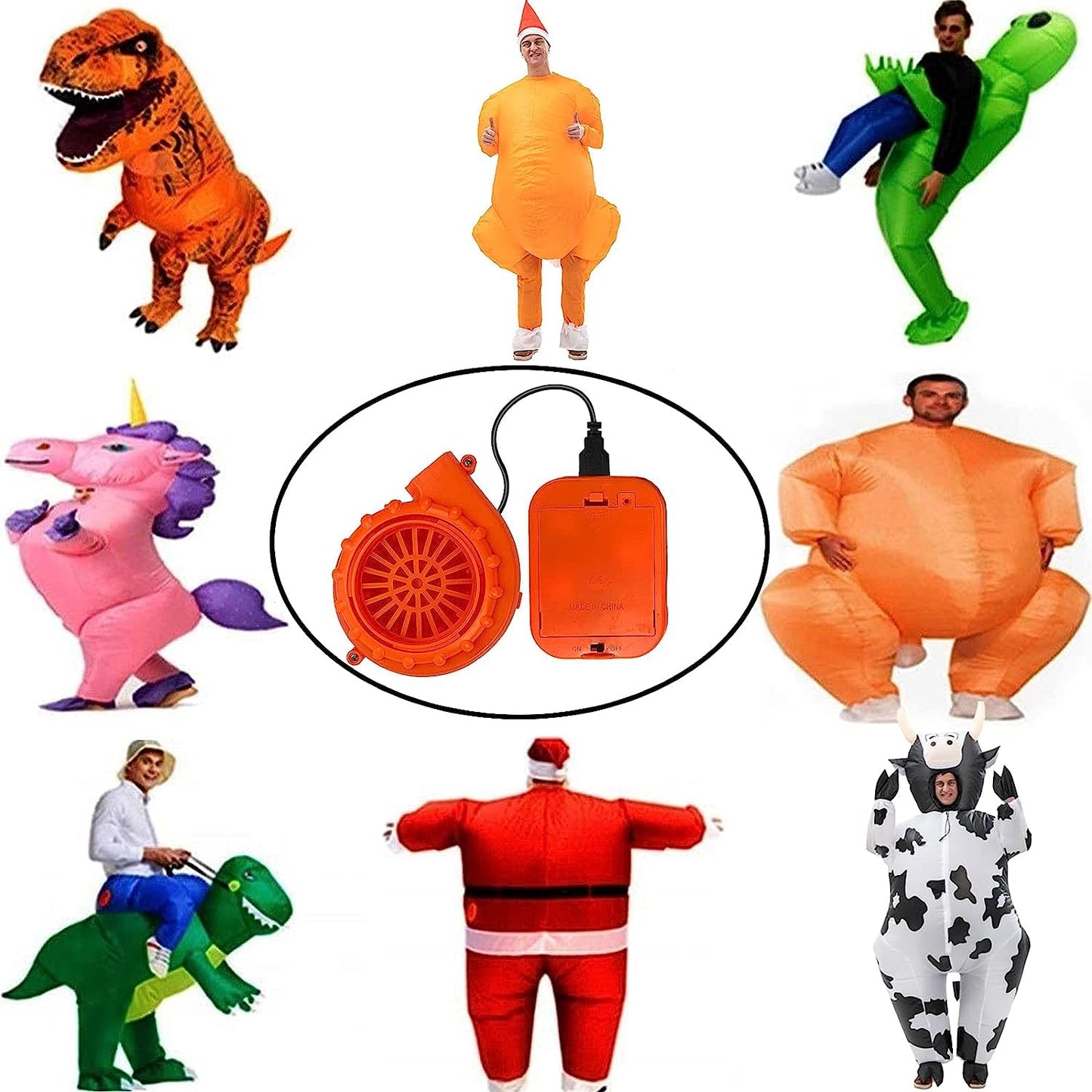 Lkqbbsz Mini Inflatable Costume Fan Replacement Blow Up Blower Potable Fans For Inflatable Costume Doll Mascot Head Or Other Inf