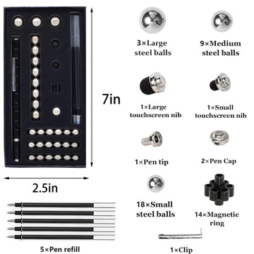 Wqwquu Fidget Pen,Magnetic Pen, Decompression Magnetic Toy Pen,Magnet Pen Fidget Toy Relieve Pressure Novel Toy Gift For Kids Or Friends! (Big Golden)