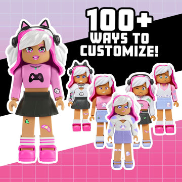 My Avastars Multicolored Fashion Doll - Pink_Playz, 11 with 2 Outfits & 100+ Customization Options