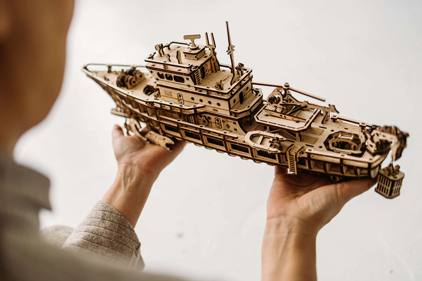 Wood Trick Yacht Mechanical 3D Wooden Puzzles For Adults And Kids To Build - Rides Up To 8 Ft - Model Kits For Adults - Diy Wooden Models For Adults To Build