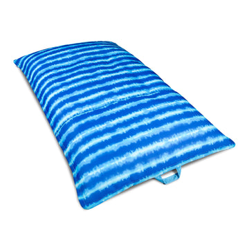 Big Joe Lagoon Lounger No Inflation Needed Pool Float, Ripple Blue Double Sided Mesh, Quick Draining Fabric, 5 Feet Giant