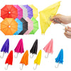 Hiawbon 1:6 Scale 8 Pcs Miniature Umbrellas Adjustable Mini Colorful Sunny Rainy Umbrella For 18 Inch People Decoration