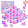36 Pack Unicorn Slime Kit Party Favors For Kids Slime Cup Bulk Stretchy Non-Sticky Diy Stress Relief Putty Toy Christmas Holiday