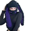 Xkcl Bunny Hat - Funny Long Ears Fluffy Cosplay Party Hat (Black Purple)