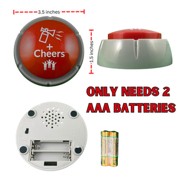 Trebisky Airhorn Can Sound Button - Red Plastic Noise Maker for Office, Parties, and Gag Gifts, Model: Air Horn