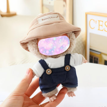 17Cm Doll Clothes Outfit Set (No Doll), 3 Pieces Dress Overalls Set For 6.7Inch Doll Suit, Fashion Chic Hat & Clothes Accessorie