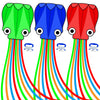 SGftre 2 Pack Octopus Kite for Kids & Adults,Extremely Easy to Fly for Beginners,Octopus Kite The for a Child(Octopus red Blue G