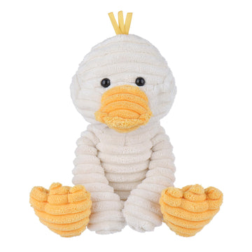 Apricot Lamb Toys Plush White Corduroy Duck With Thin Foot Stuffed Animal Soft Cuddly Perfect For Kids