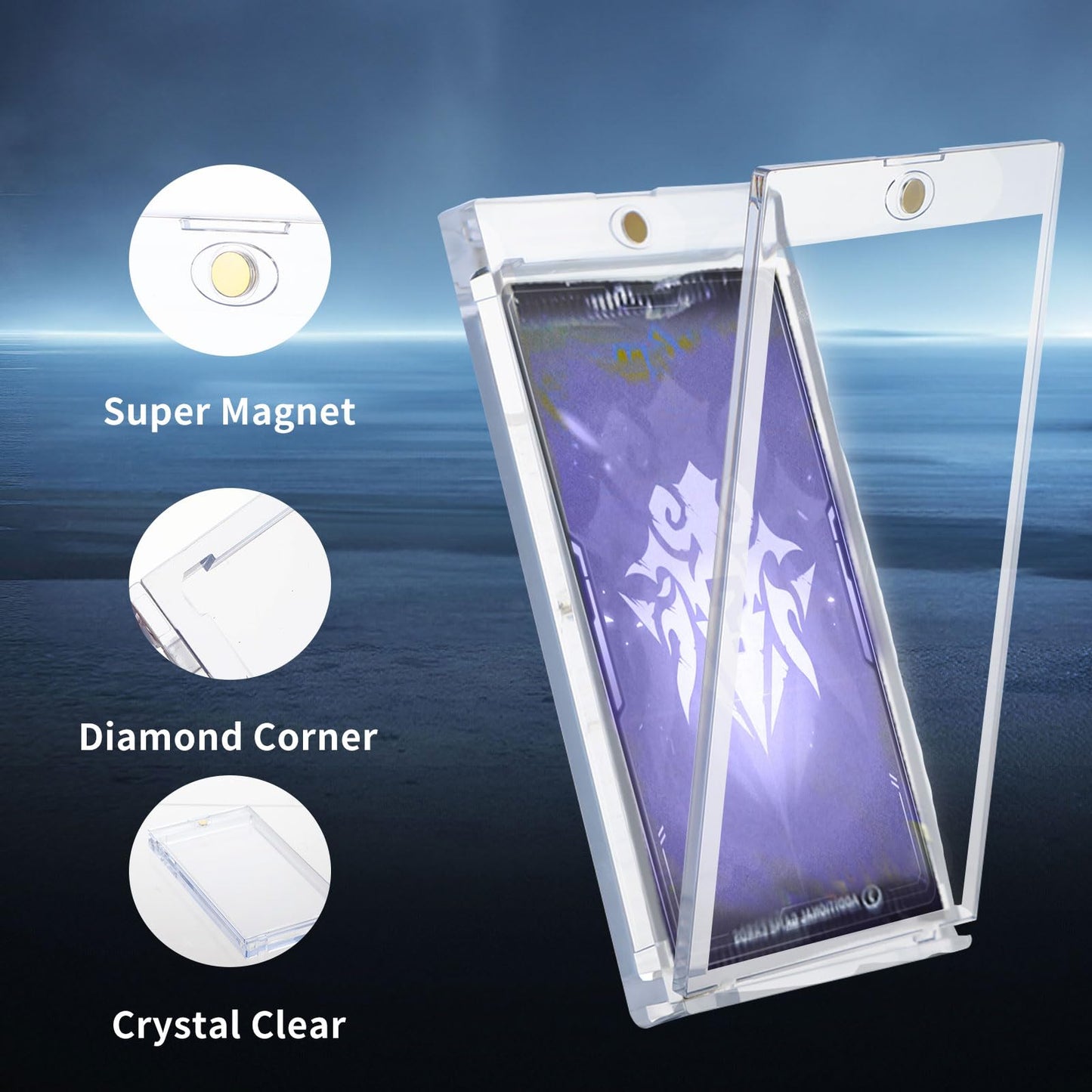 10-Pack One Touch Booster-Pack Magnetic-Holders - Uv Protection Clear Booster Pack Cases, Fit For Standard Cards Storage And Dis