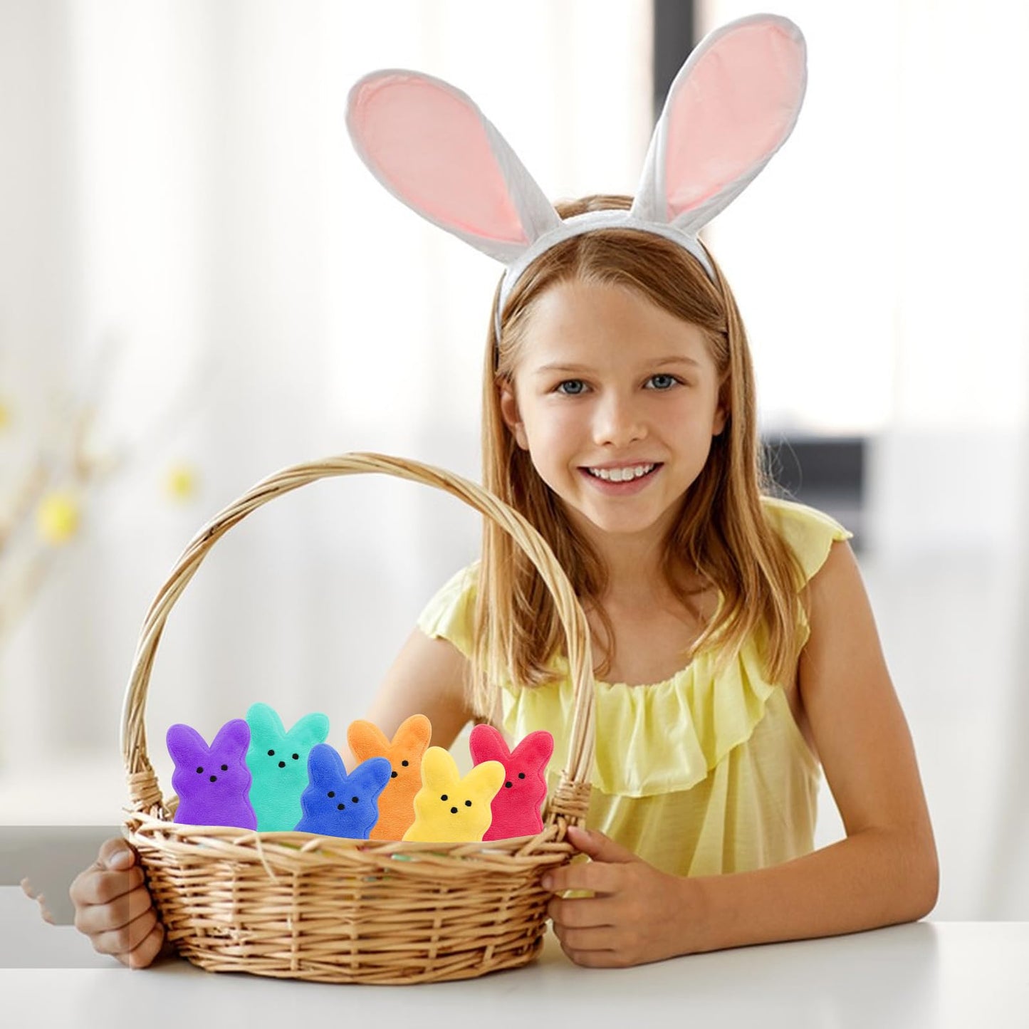Rlxgcz 12 Pcs Easter Bunny Plush Toy Bunny Stuffed Animal Decorations Basket Stuffers Gift Cute Bunny Doll Bulk Toys Easter Part
