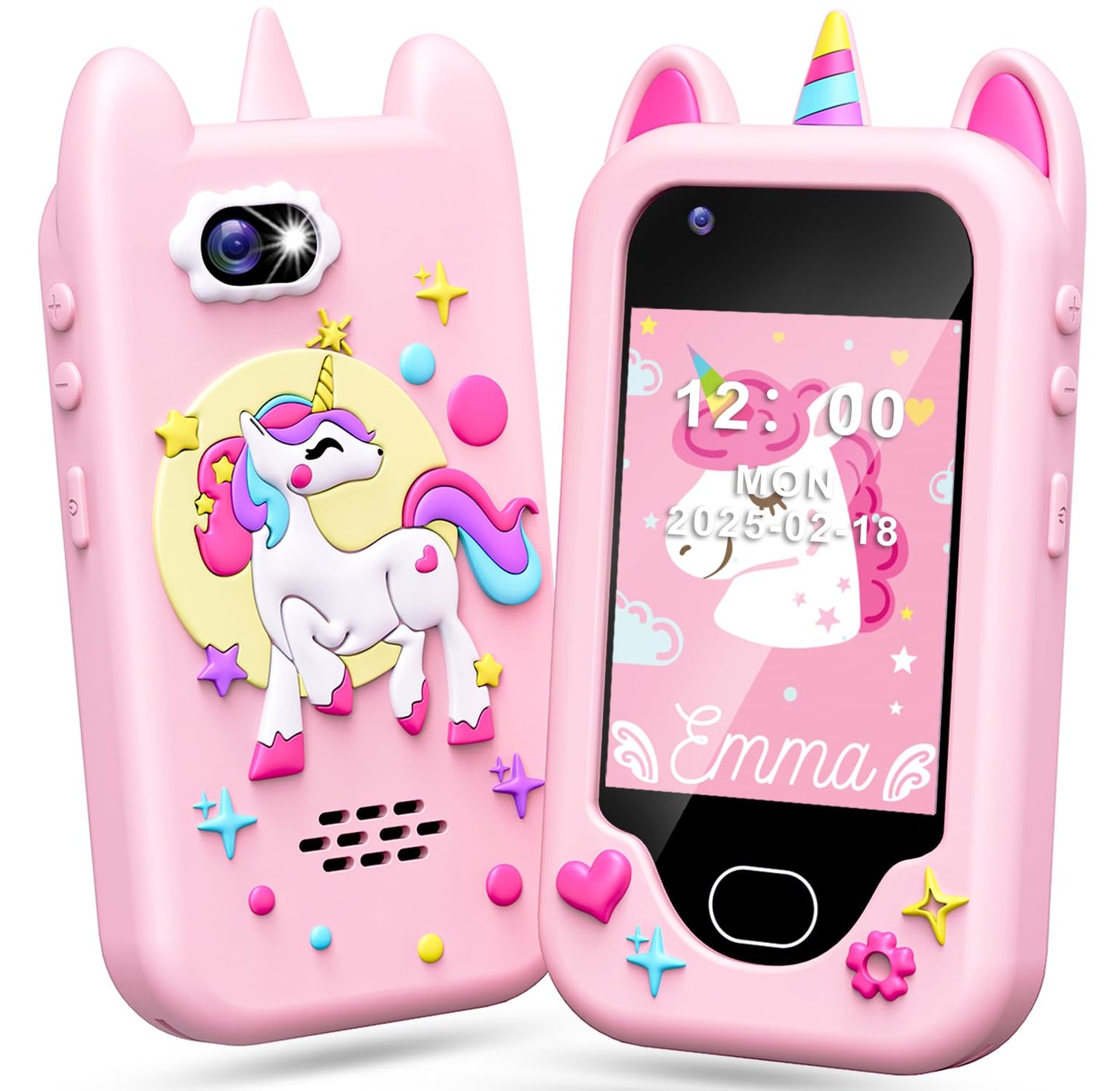 Gocina Kids Phone Toy, Touchscreen Educational Smart Phone with Camera, Game, Music Player, 32GB Card,Ideal Christmas Birthday G