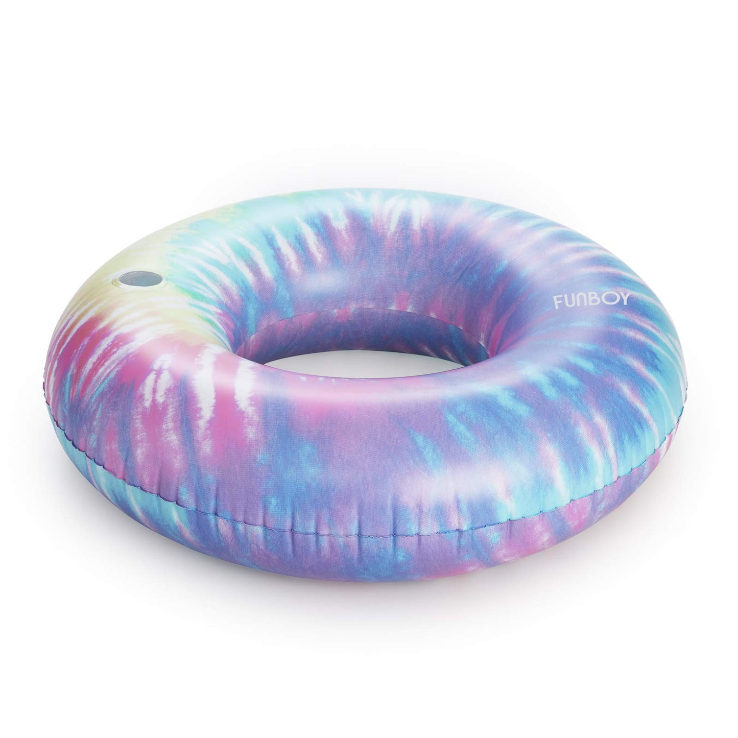 Funboy Giant Inflatable Tie Dye Tube Float, Donut Style Pool Float, Luxury Raft For Summer Pool Parties And Entertainment
