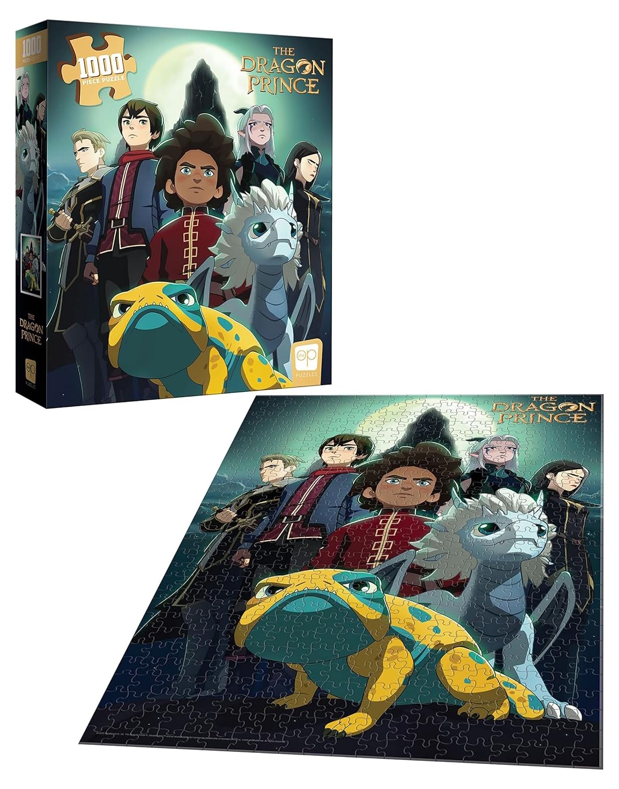 The Dragon Prince Heroes At The Storm Spire'' 1000 Piece Jigsaw Puzzle | Artwork Featuring Ezran, Azymondias, And Other Characte
