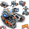 Insoon 5-In-1 Building Toys With Led Light, App & Remote Controll Building Block Set, 604 Pcs Rc Tech Rechargeable Tank Robot Sleigh Tracked Racer Toy, Gift For Kids Boys Girls Ages 6 7 8 9 10 11 12+